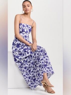 Playa Lucila Square Neck Maxi Sun Dress Size S MSRP $145